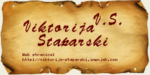 Viktorija Staparski vizit kartica